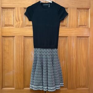 Stella & Jamie Black and White Dress Size XS EUC